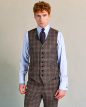 Heritage Check Waistcoat with Biased Edge Tapes