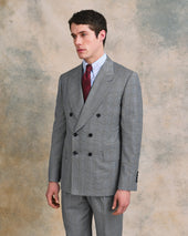 Prince of Wales Drape Double-Breasted Suit
