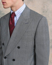 Prince of Wales Drape Double-Breasted Suit