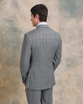 Prince of Wales Drape Double-Breasted Suit