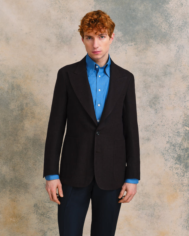 Dark Plum Unstructured Jacket
