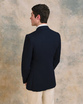 Navy Double-Breasted Summer Blazer
