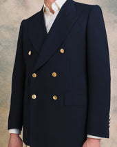 Navy Double-Breasted Summer Blazer