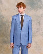 Sky Silk Blend Suit