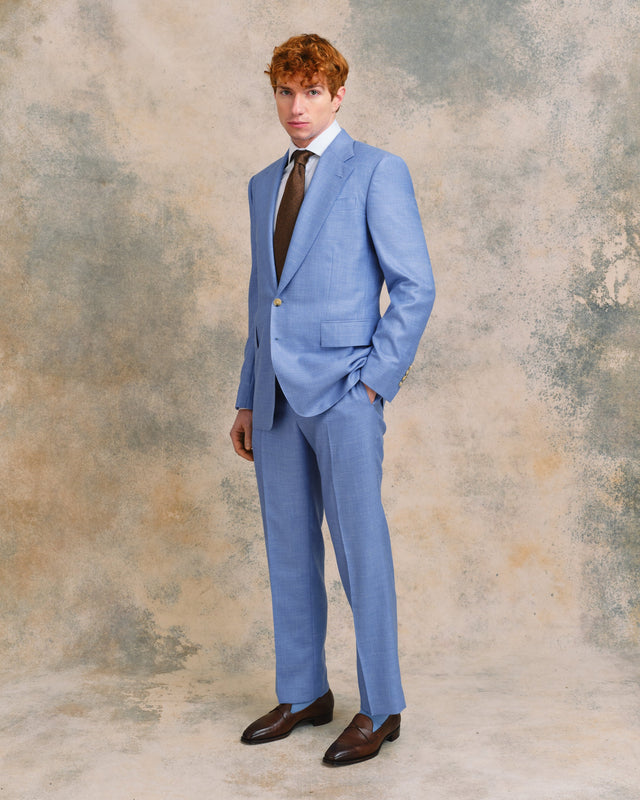 Sky Silk Blend Suit