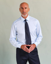 Micro Stripe Silk Blend Shirt