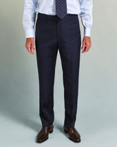 Navy Linen Blend Suit
