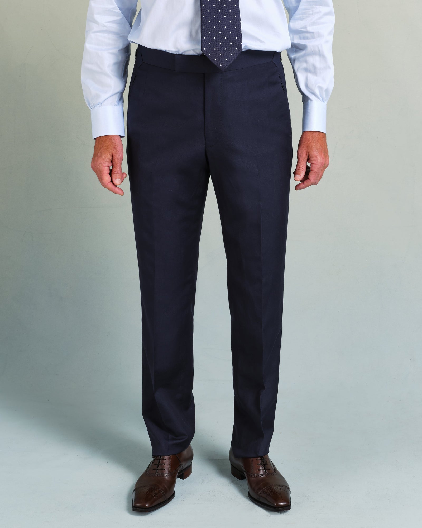 Linen Blend Contemporary Trousers