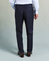 Navy Linen Blend Suit