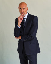 Navy Linen Blend Heritage Jacket
