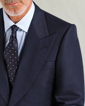 Navy Linen Blend Suit