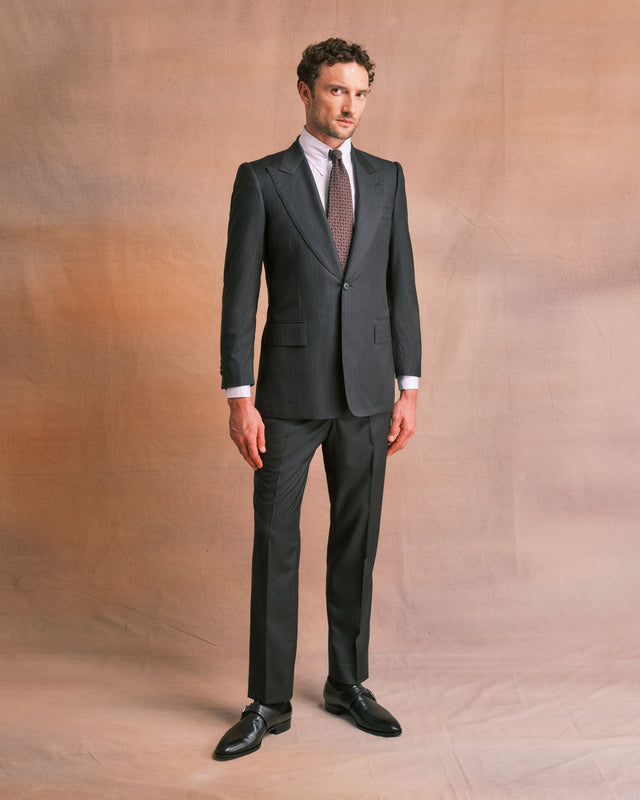 Charcoal Stripe Contemporary Suit