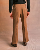 Tobacco Cotton/Silk Blend Flares