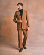 Tobacco Cotton/Silk Blend Flares