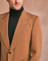 Tobacco Cotton/Silk Blend Suit