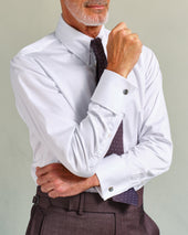 Tab Collar Shirt With French Cuffs