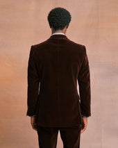 Burgundy Velvet Shawl Jacket