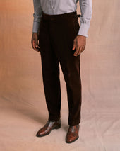 Burgundy Velvet Contemporary Trousers