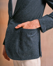 Navy Donegal Unstructured Jacket