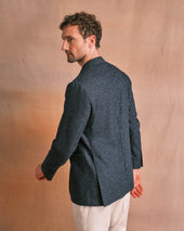 Navy Donegal Unstructured Jacket