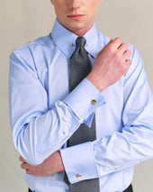 Pin Collar Shirt With French Cuffs