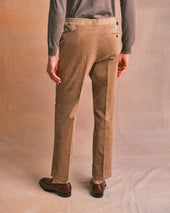 Sand Corduroy Contemporary Trousers