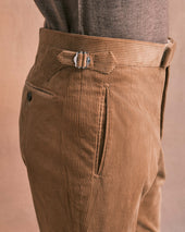Sand Corduroy Contemporary Trousers