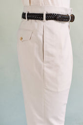 Off-White Cotton Hollywood Trousers
