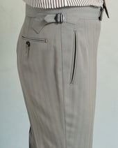 Sage Herringbone Contemporary trousers