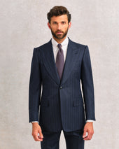 Navy and Brown Stripe Heritage Suit
