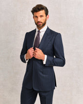 Navy and Brown Stripe Heritage Suit