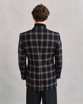 Brown and Navy Check Jacket
