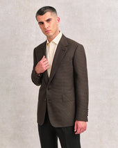 Micro Check Drape Jacket