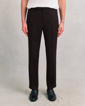 Barolo Burgundy Contemporary Trousers