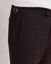 Barolo Burgundy Contemporary Trousers