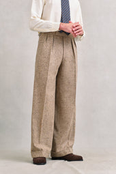 Beige Donegal Oxford Bags