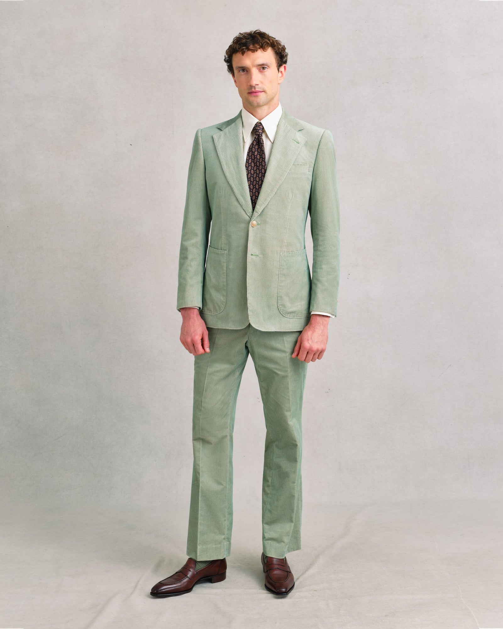 Eau De Nil Cord Suit
