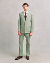 Eau de Nil Corduroy Parallel Trouser