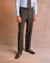 Brown Heritage Check Parallel Trousers