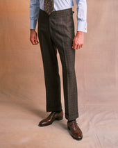Brown Heritage Check Parallel Trousers