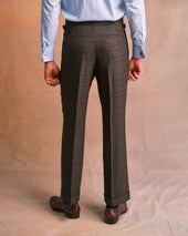 Brown Heritage Check Parallel Trousers