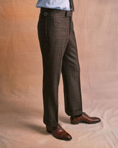 Brown Heritage Check Parallel Trousers