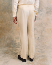 Off-white Cotton Twill Heritage Trousers