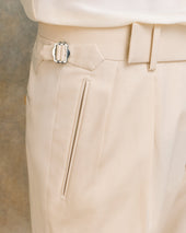 Off-white Cotton Twill Heritage Trousers