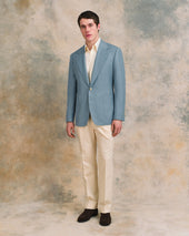 Aqua Chevron Drape Jacket