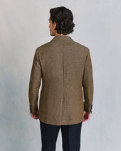 Bronze Linen Blend Mesh Jacket