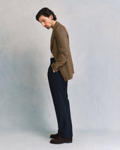 Bronze Linen Blend Mesh Jacket