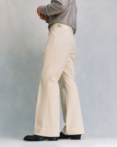 Off-white Cotton Twill Flares