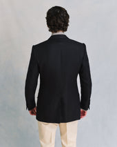 Black open-weave Silk and Linen Jacket