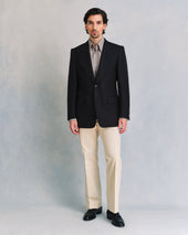 Black open-weave Silk and Linen Jacket